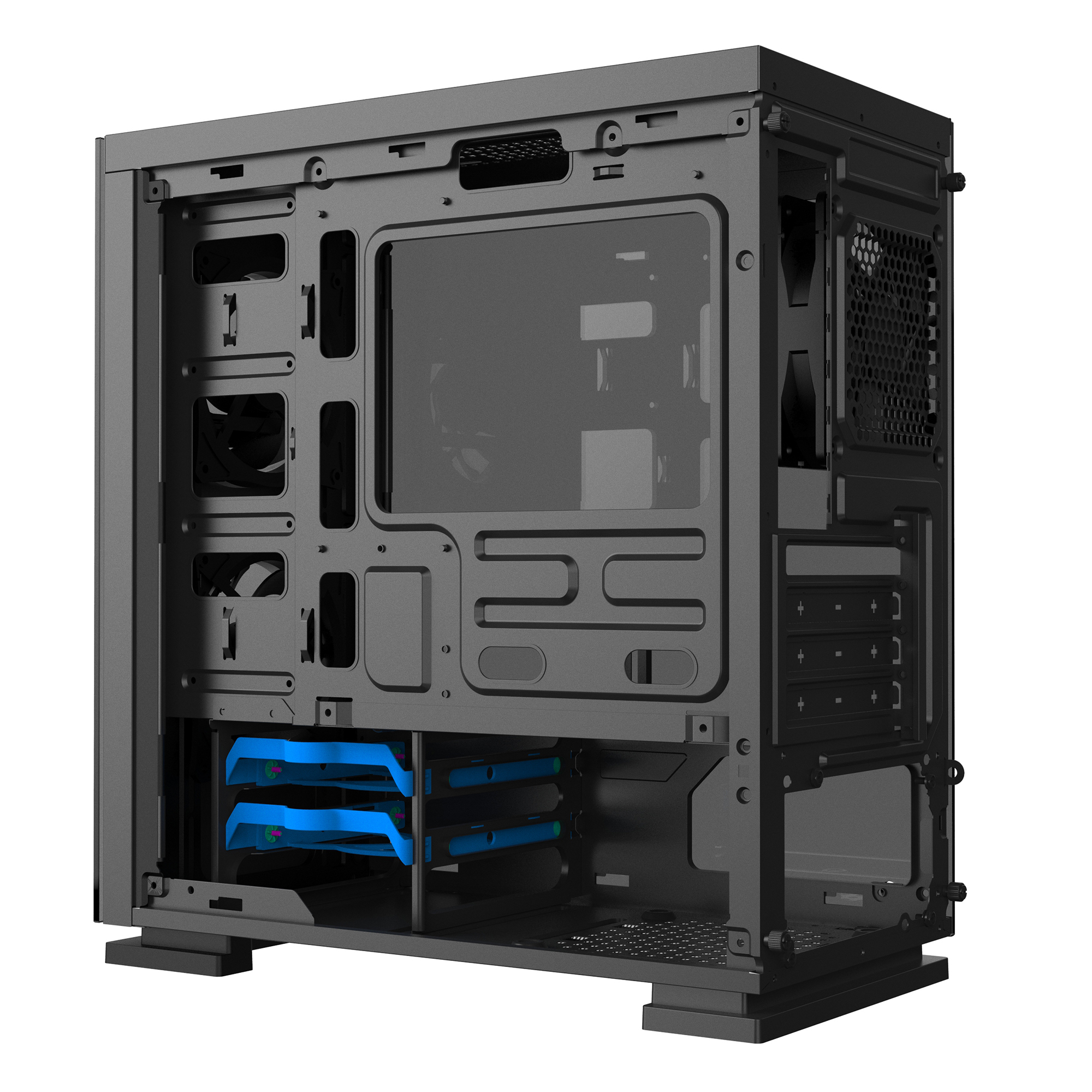 Gabinete Game Factor Csg550 Micro Atx 3 Vent Rgb Cristal Sfte - Imagen 2