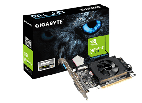 Tarjeta Gráfica Gigabyte Nvidia Geforce Gt710 2Gb Gddr3 1X Hdmi/Dvi/Vga Gv-N710D3-2Gl Rev2.0
