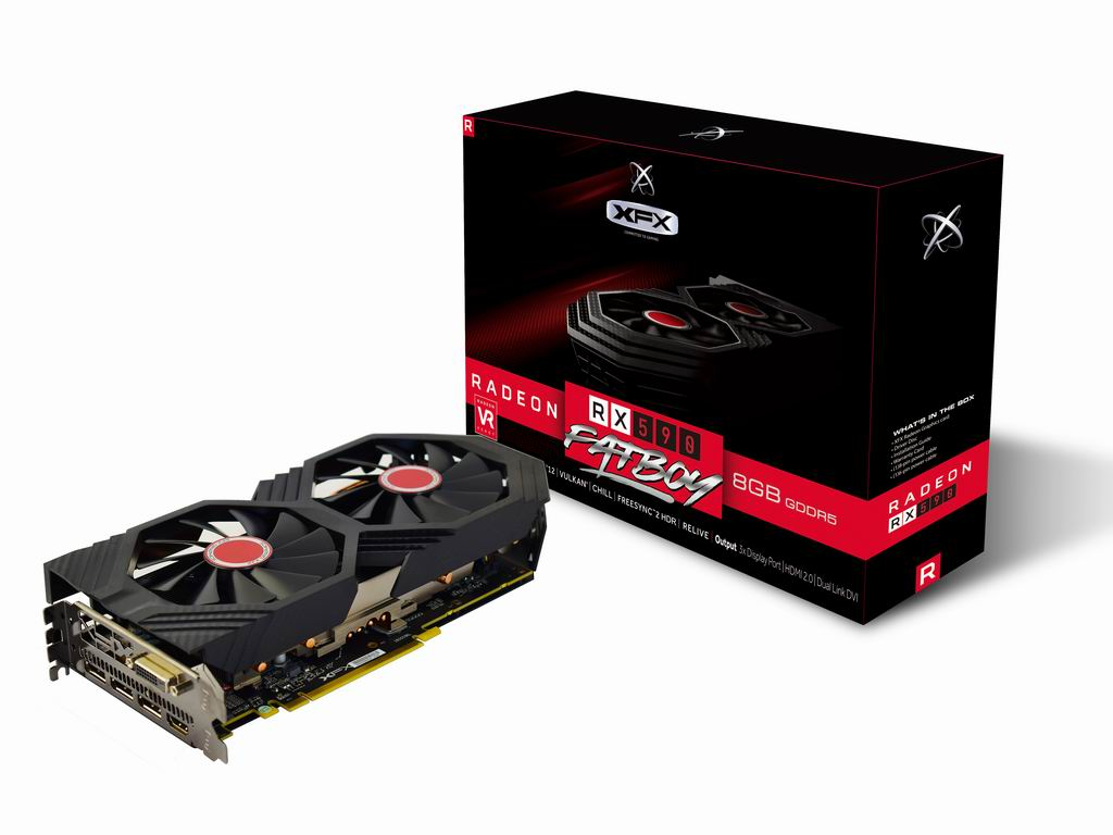 Tarjeta De Video Xfx Radeon Rx590 Fatboy 8Gb Gddr5 Oc (Rx-590P8Dfd6)