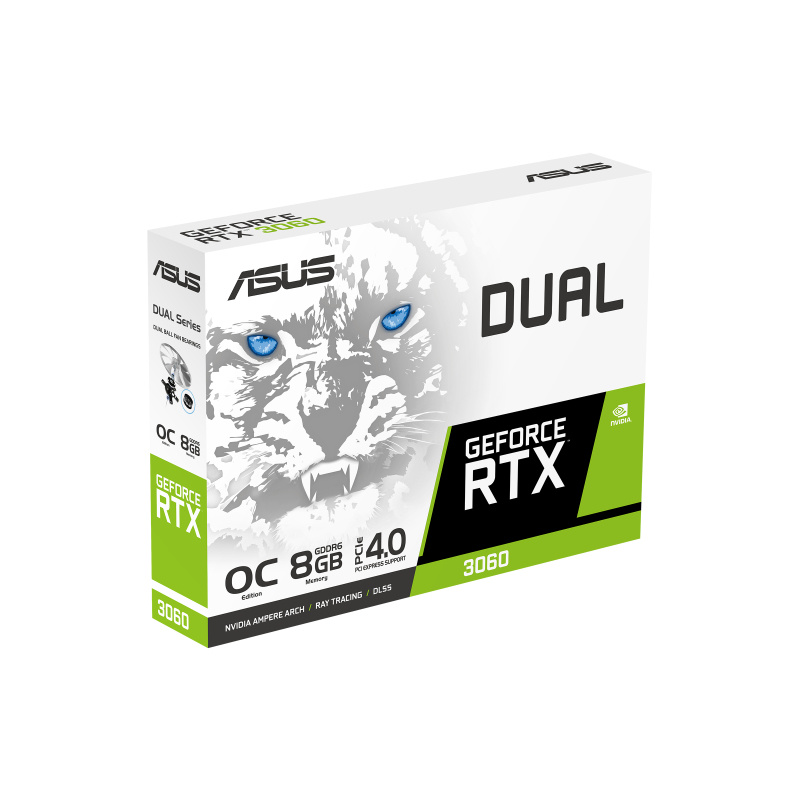 Tarjeta de Video ASUS NVIDIA Dual GeForce RTX 3060 White OC, 8GB 128-bit GDDR6, PCI Express 4.0