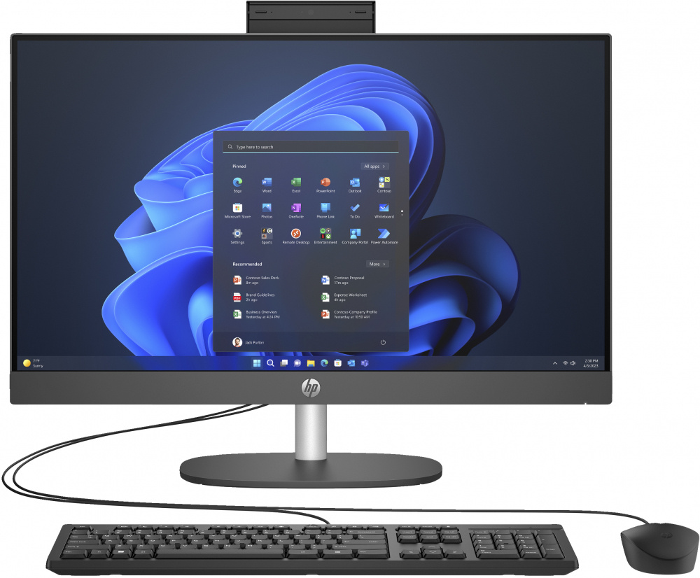 AIO HP PRO ONE RYZEN 7 7730U 512GB SSD 8GB DDR4 23.8" NEGRO W11H