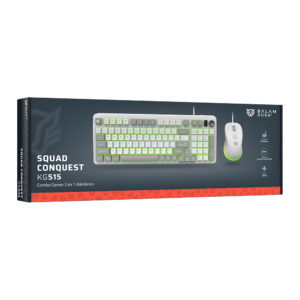 KIT 2 EN 1 USB BALAM RUSH SQUAD CONQUEST KG515 BLANCO TECLADO 85% + MOUSE
